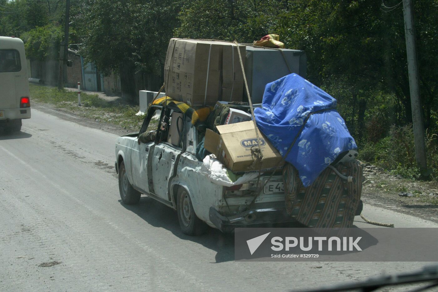 The devastated city of Tskhinvali