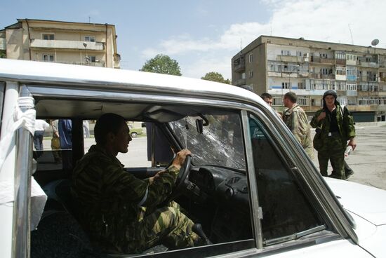 The devastated city of Tskhinvali