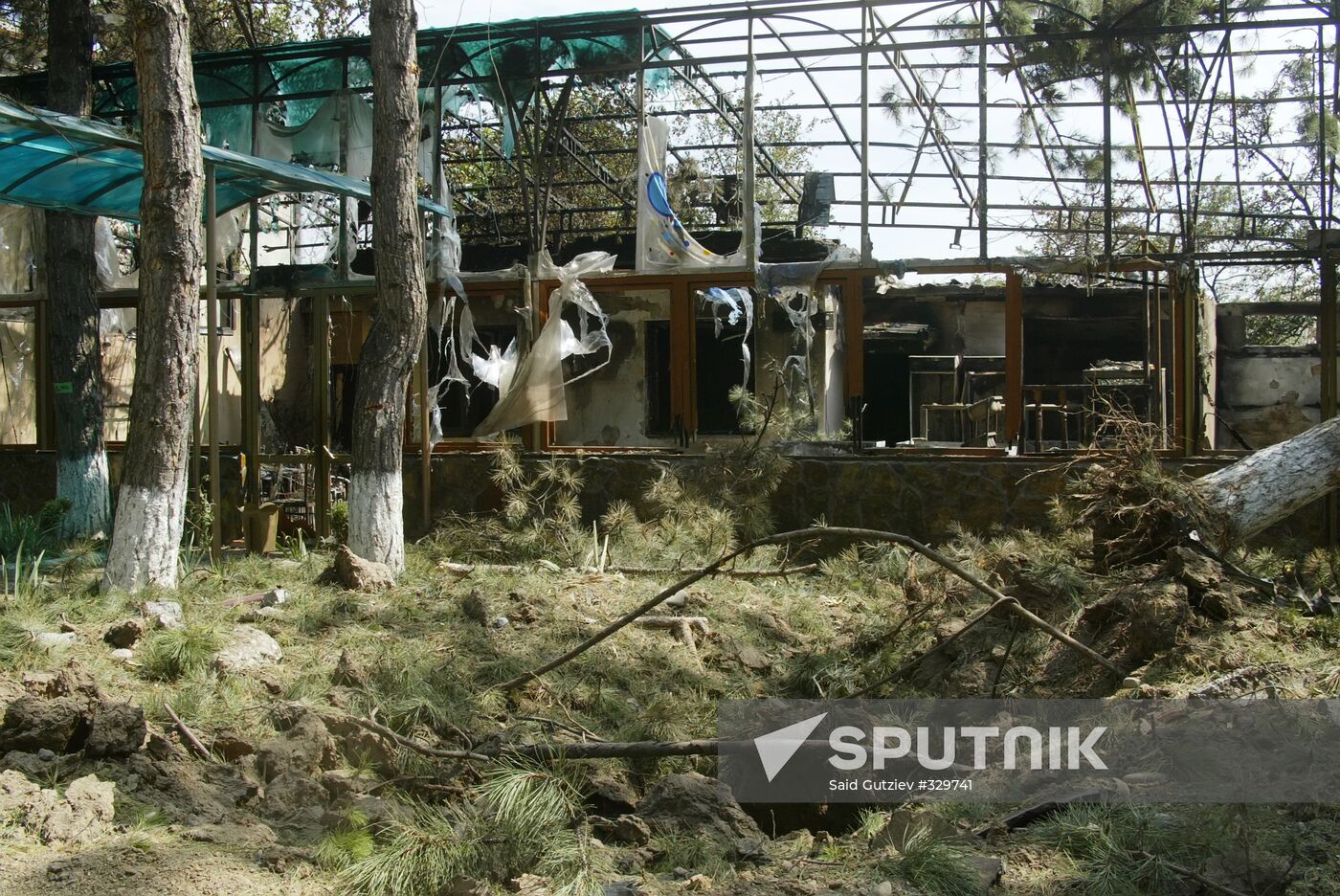The devastated city of Tskhinvali
