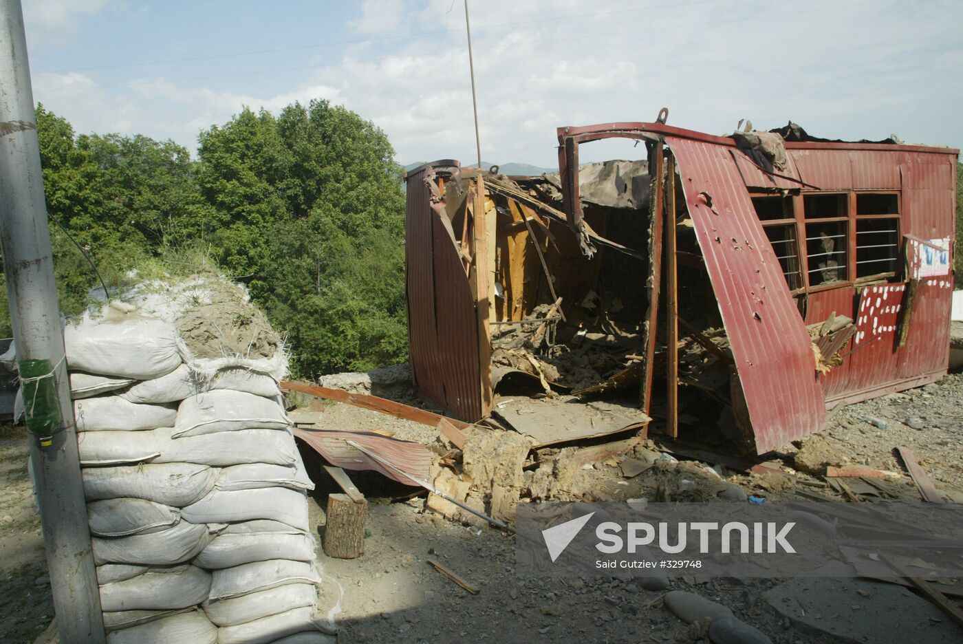 The devastated city of Tskhinvali