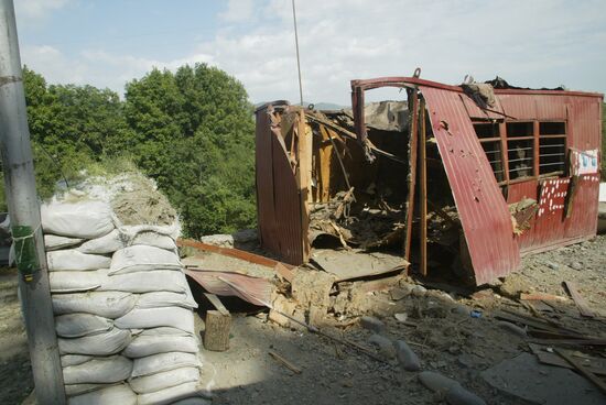 The devastated city of Tskhinvali