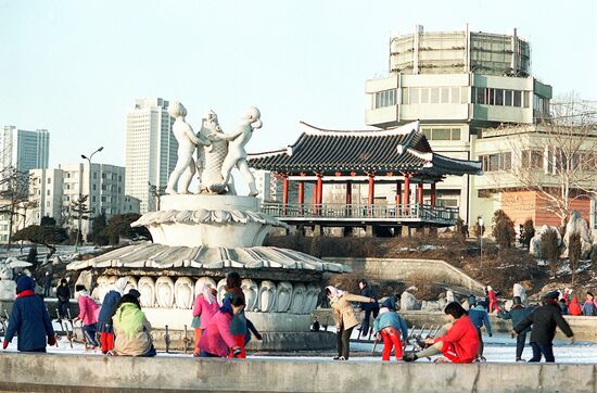 The center of Pyongyang