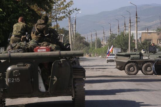 The devastated city of Tskhinvali