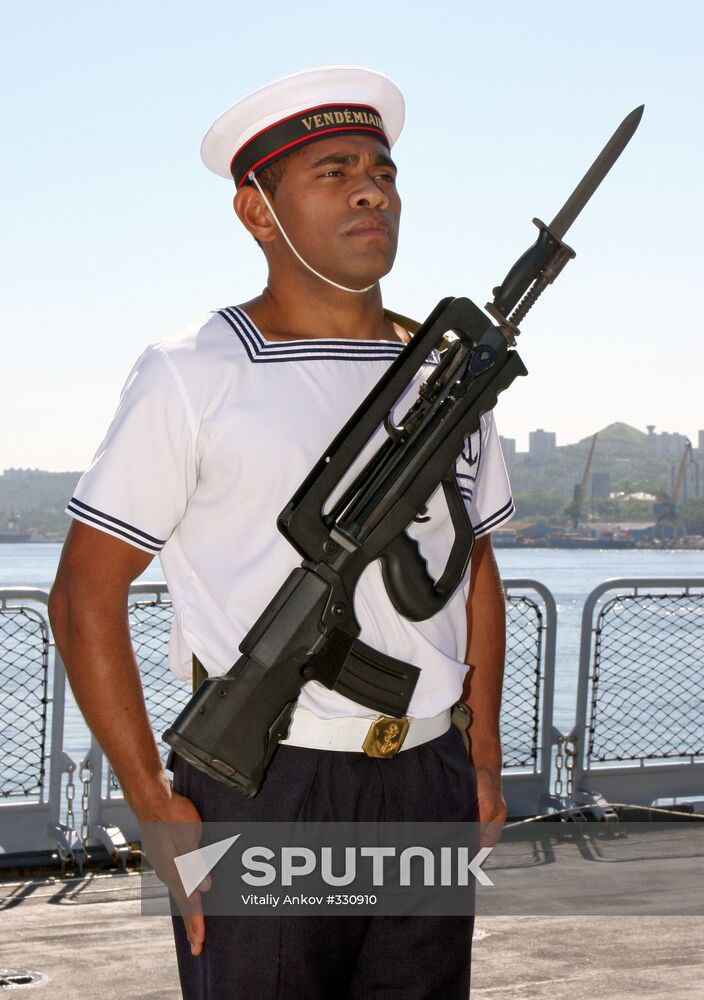 French Navy frigate Vendemiaire arrives in Vladivostok