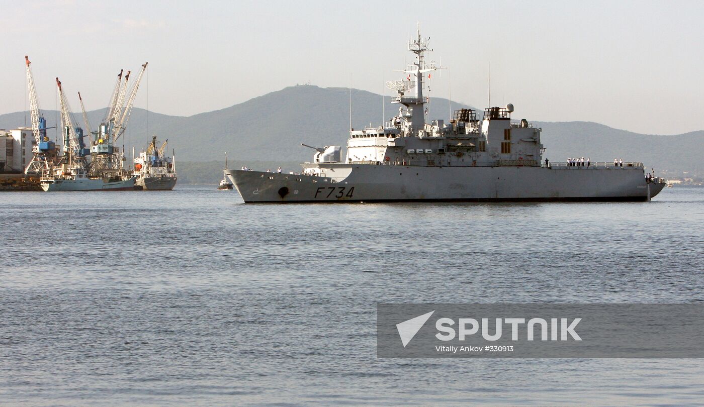 French Navy frigate Vendemiaire arrives in Vladivostok