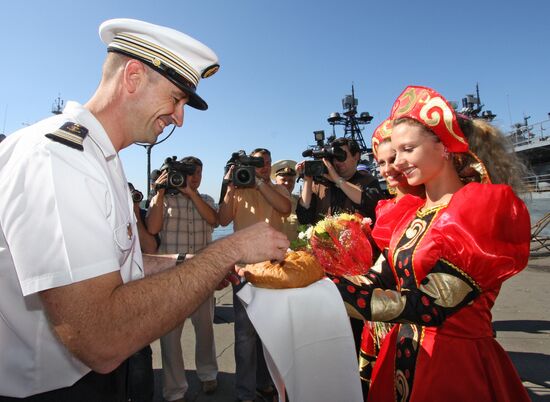 French Navy frigate Vendemiaire arrives in Vladivostok