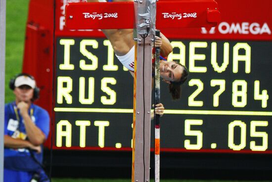 Pole vault, athletics, 29th Olympic Games