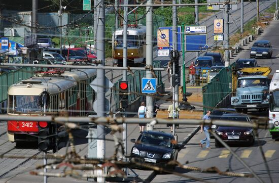 Moscow new road interchange reconstruction