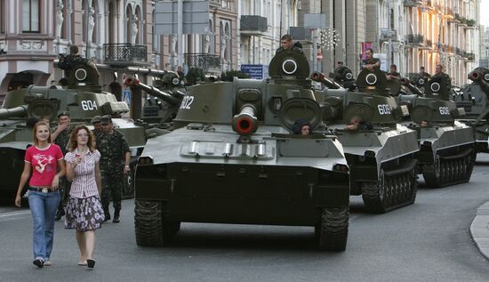 Ukraine Independence Parade rehearsal