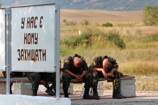 Ukrainian armed forces' military drills