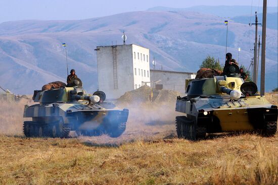 Ukrainian armed forces' military drills