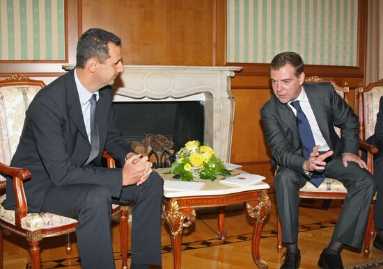 Dmitry Medvedev and Bashar al-Assad