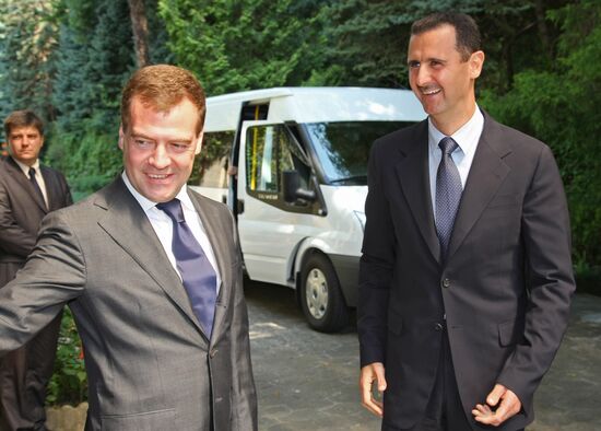 Dmitry Medvedev and Bashar al-Assad