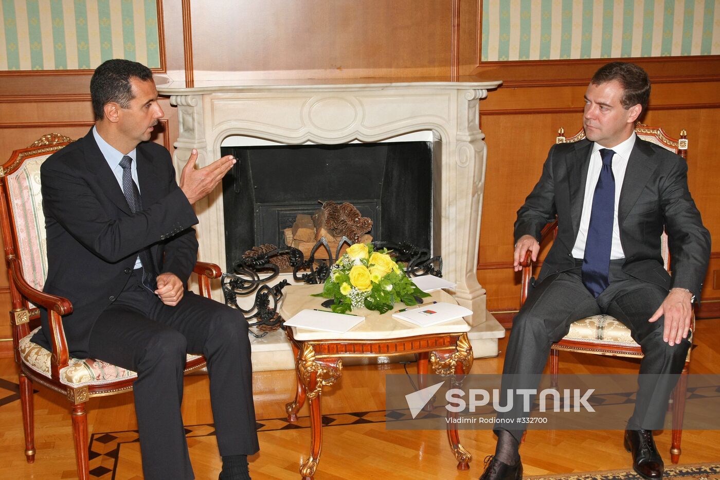 Dmitry Medvedev and Bashar al-Assad