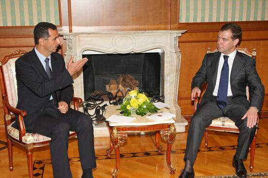 Dmitry Medvedev and Bashar al-Assad