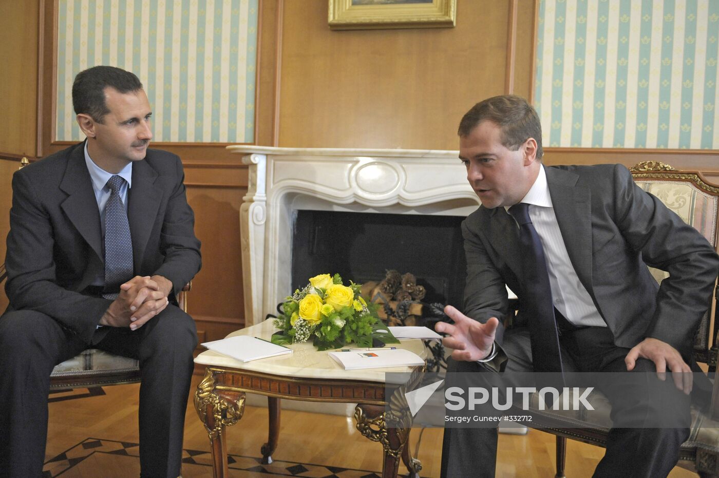 Dmitry Medvedev and Bashar al-Assad