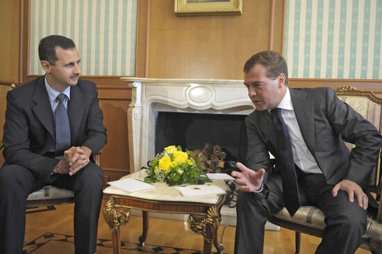 Dmitry Medvedev and Bashar al-Assad