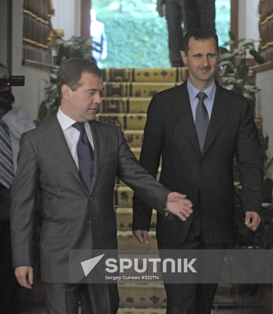 Dmitry Medvedev and Bashar al-Assad