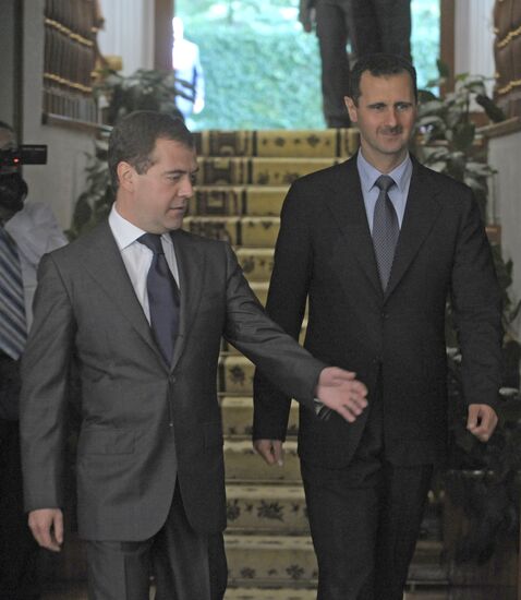 Dmitry Medvedev and Bashar al-Assad