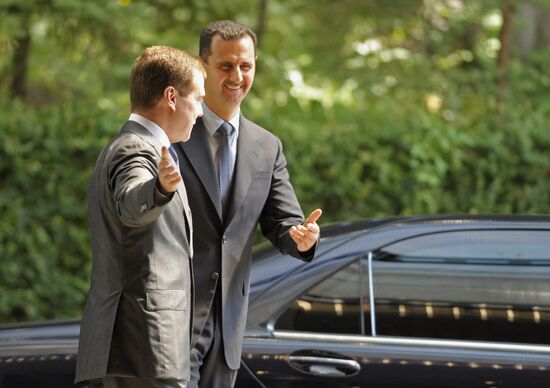 Dmitry Medvedev and Bashar al-Assad