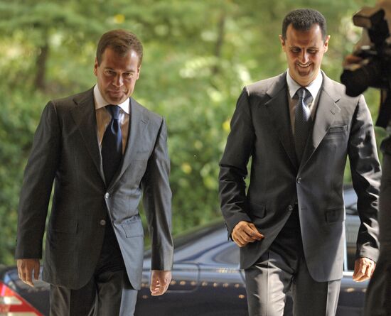 Dmitry Medvedev and Bashar al-Assad