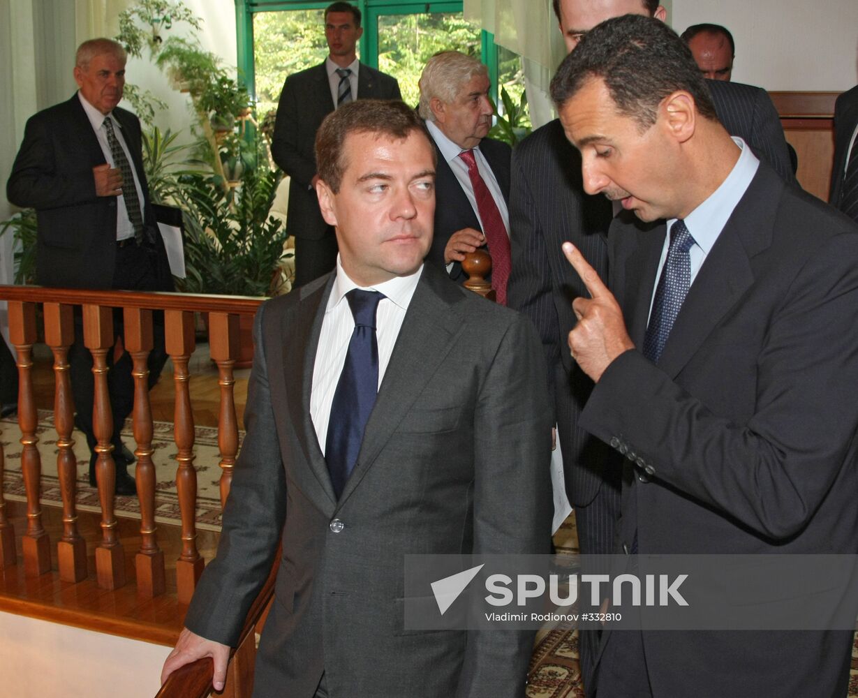 Dmitry Medvedev and Bashar al-Assad