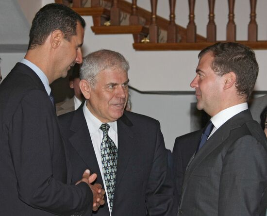 Dmitry Medvedev and Bashar al-Assad