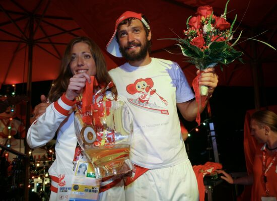 Honouring Russian sportsmen in Beijing