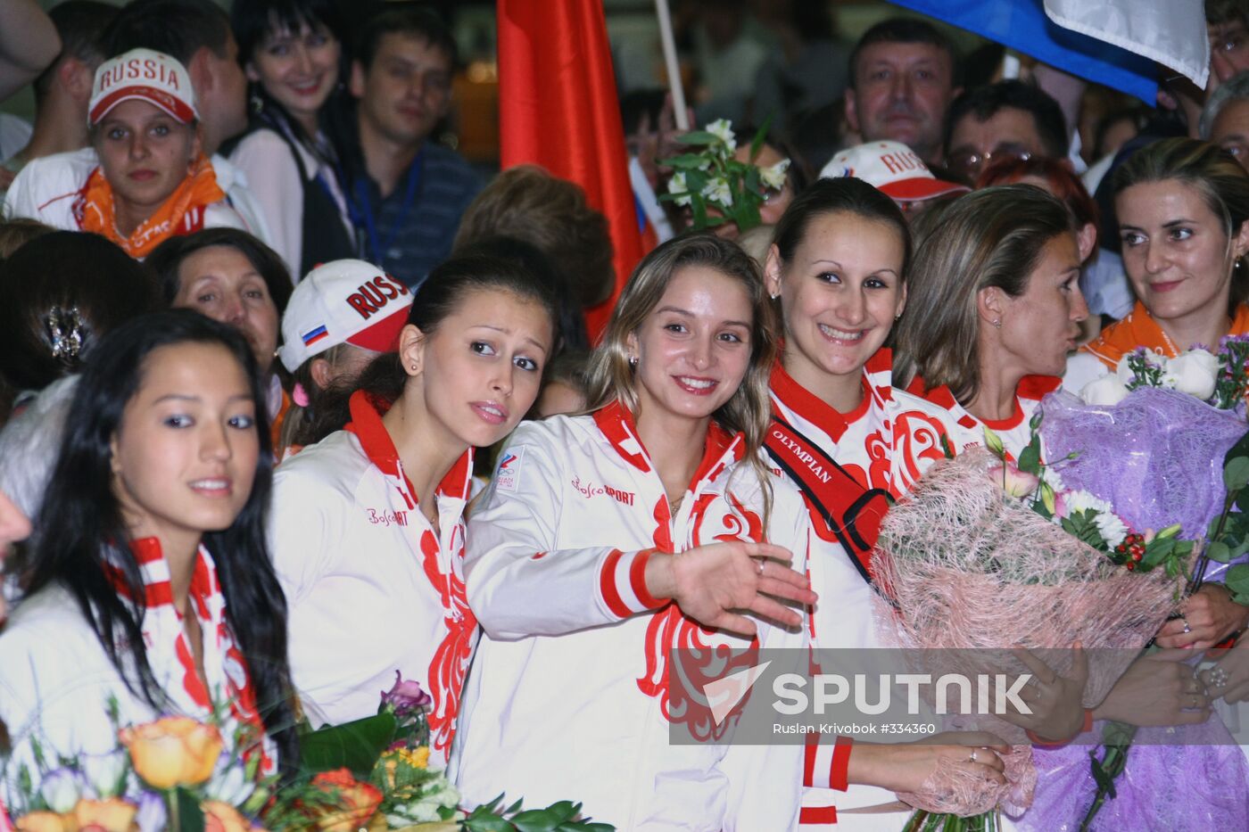 Russian Olympic team Beijing Moscow return