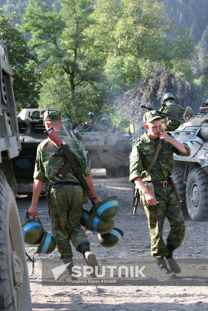 Russian peacekeepers in Kodori Gorge