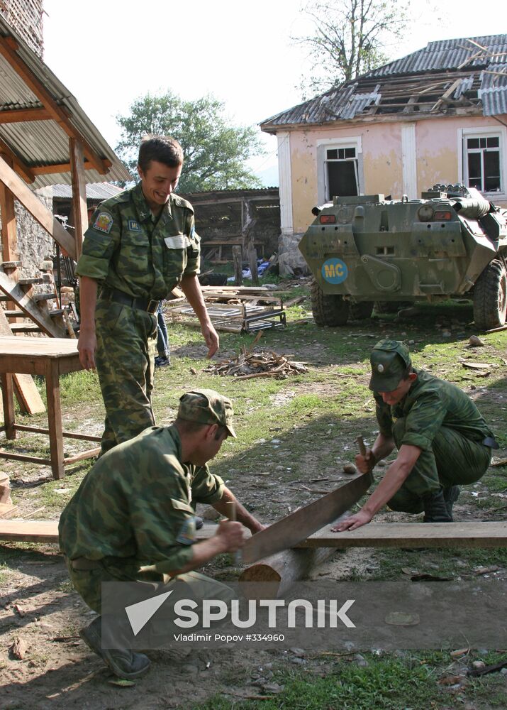 Russian peacekeepers in Kodori Gorge
