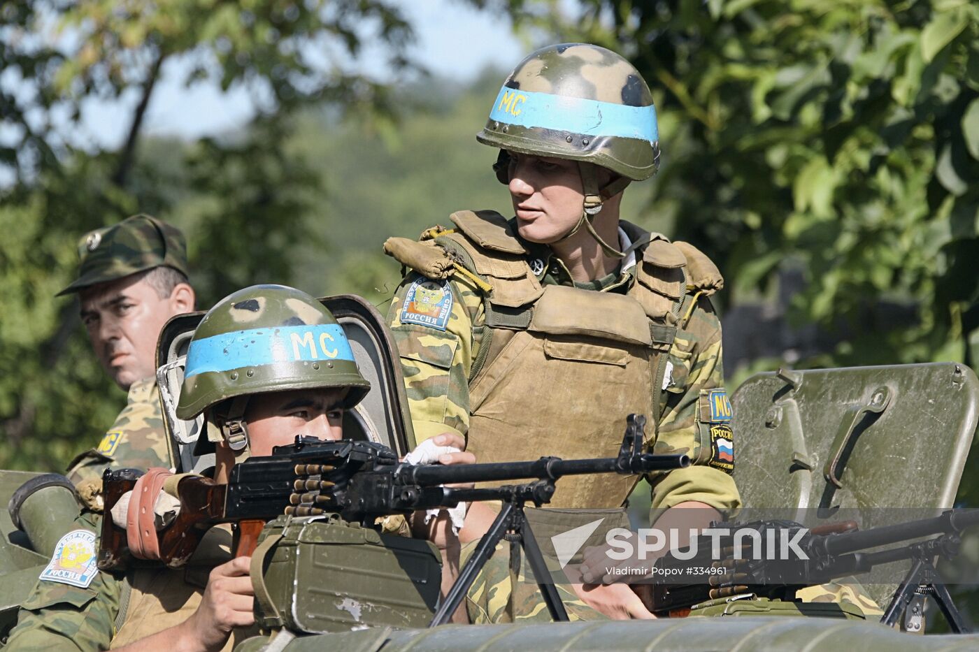 Russian peacekeepers in Kodori Gorge