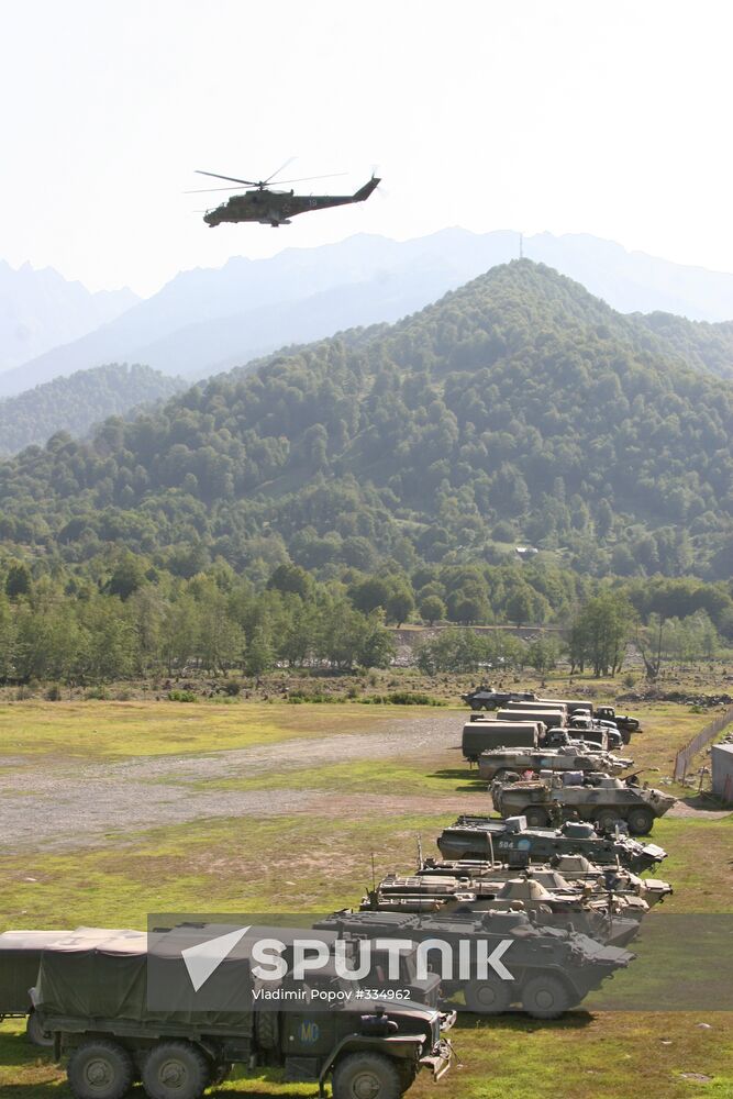 Russian peacekeepers in Kodori Gorge