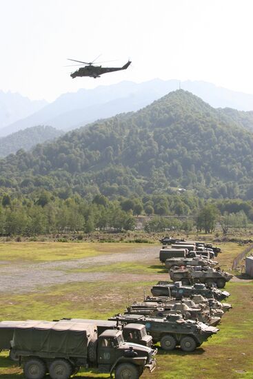 Russian peacekeepers in Kodori Gorge