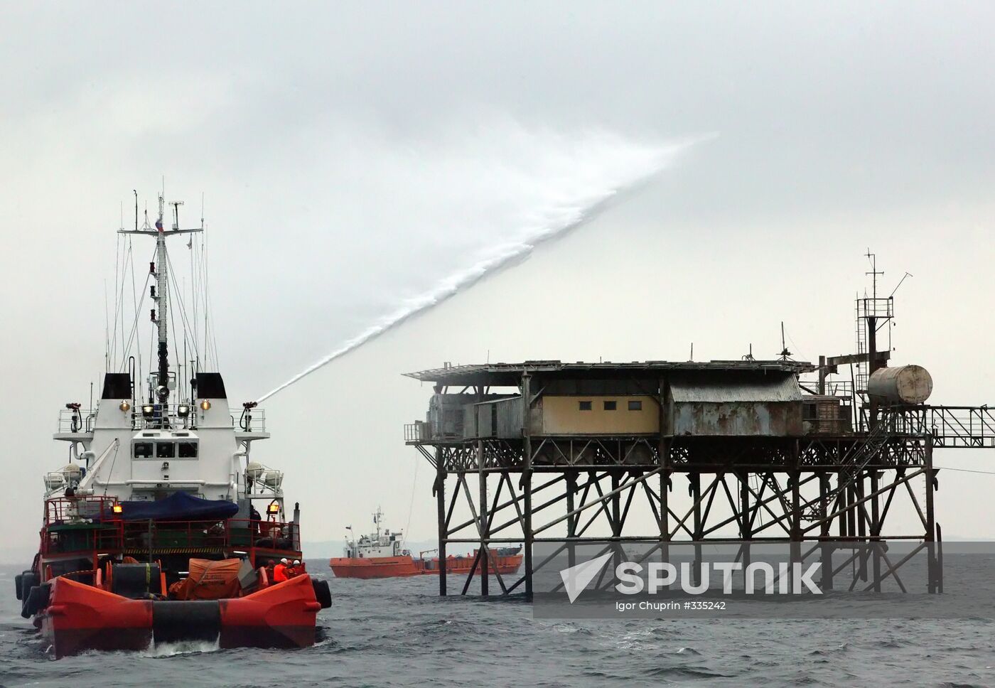 Rescuers take part in exercises at Baltic Sea