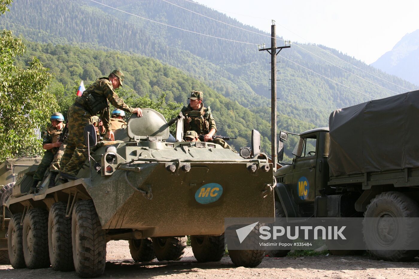 Russian peace keepers in the Kodori gorge