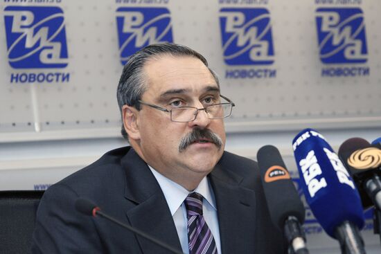 News conference in RIA Novosti