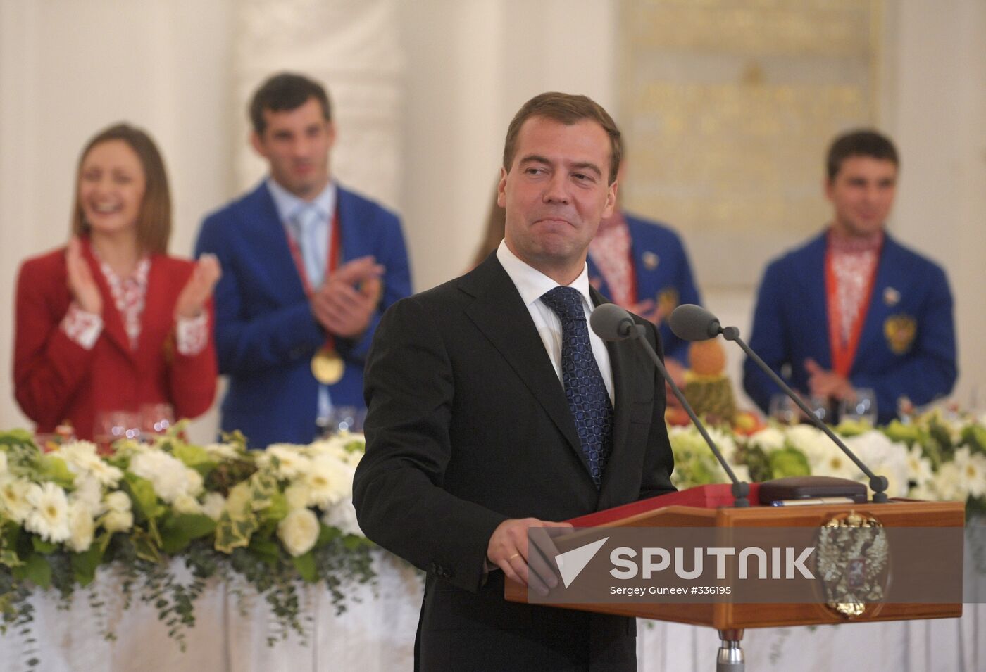 Dmitry Medvedev met Russian Olympians in the Kremlin