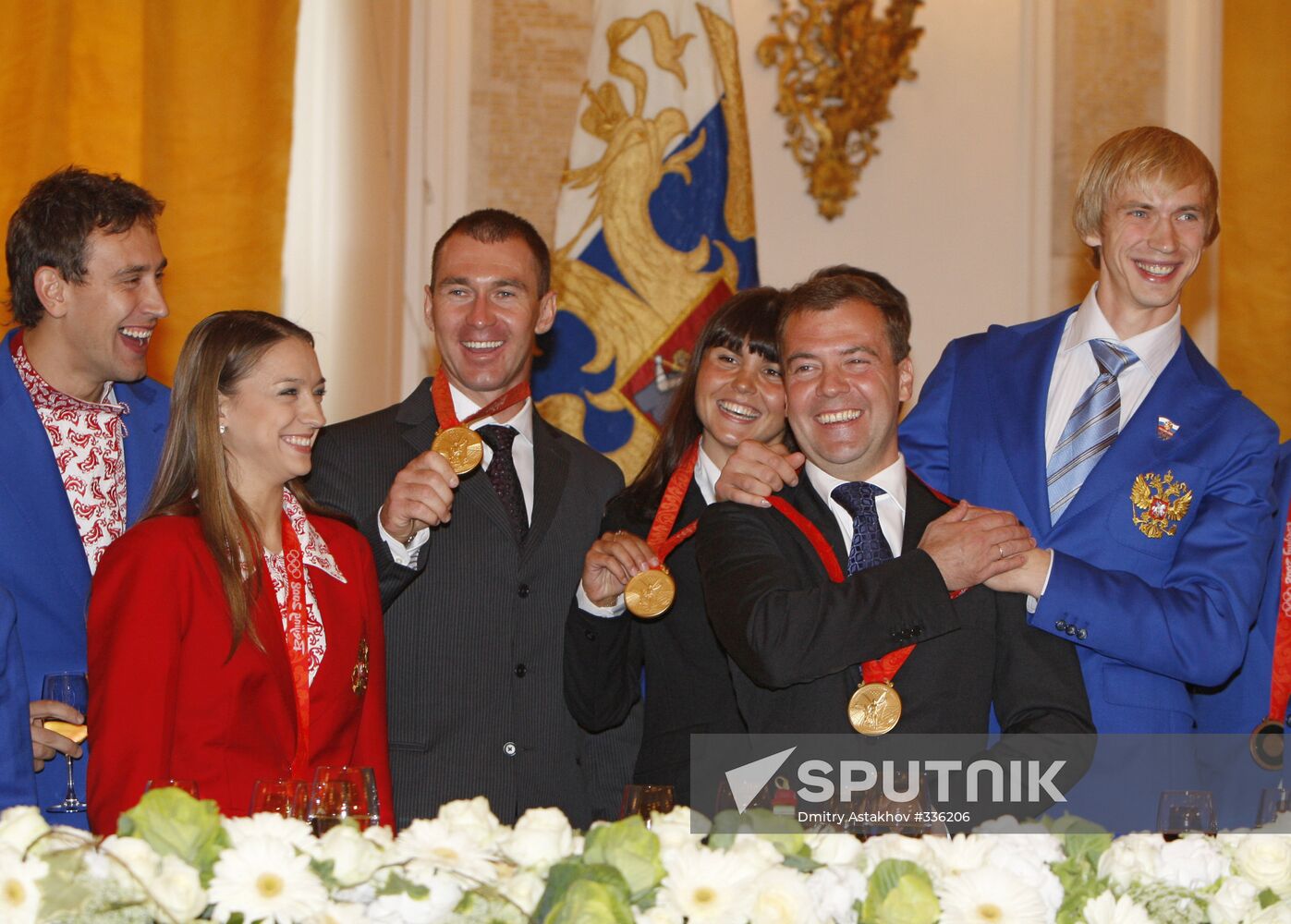 Dmitry Medvedev met Russian Olympians in the Kremlin