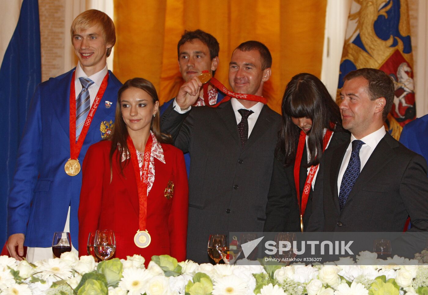 Dmitry Medvedev met Russian Olympians in the Kremlin