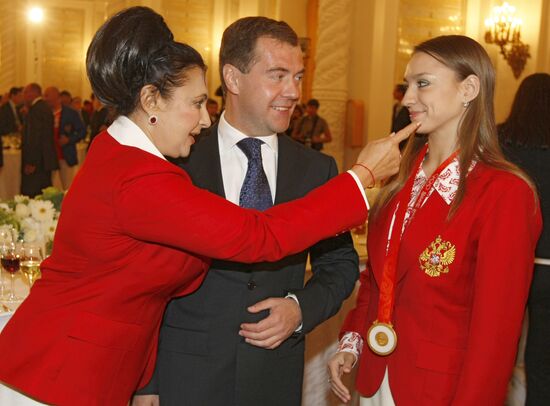 Dmitry Medvedev met Russian Olympians in the Kremlin
