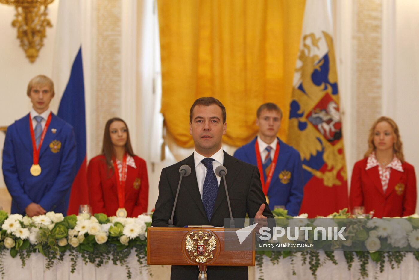 Dmitry Medvedev met Russian Olympians in the Kremlin