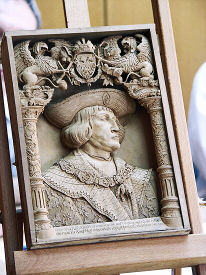 The Portrait of Emperor Maximilian I. A high relief.