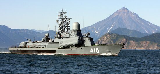 Pacific Fleet's scheduled exercise off Kamchatka Peninsula