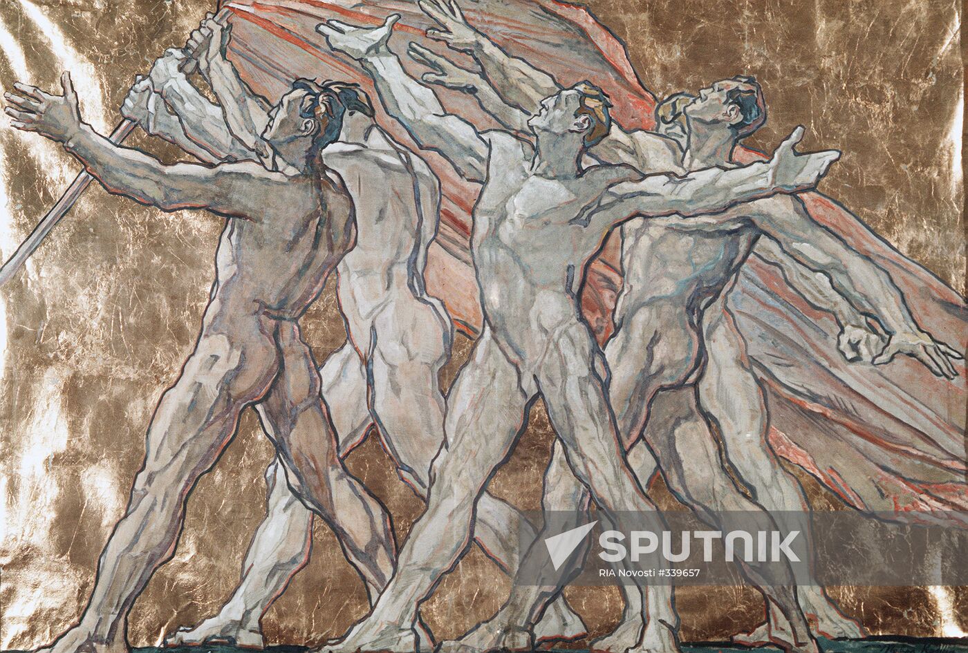 A panel by artist Pavel Korin