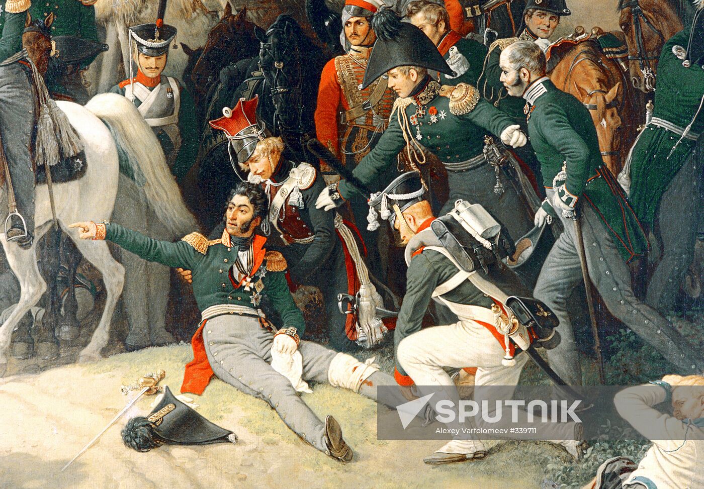 "The Wounding of General Pyotr Bagration"