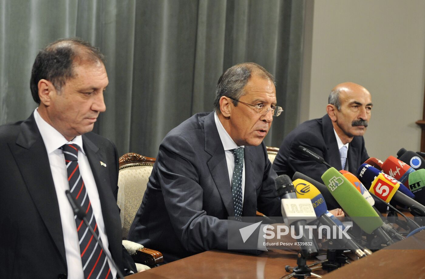 Foreign Ministers of Russia, South Ossetia and Abkhazia