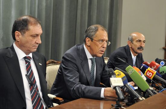 Foreign Ministers of Russia, South Ossetia and Abkhazia