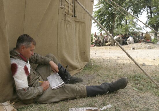 On location for the movie "Burnt by the Sun-2"