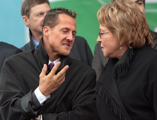 Michael Schumacher and Valentina Matviyenko